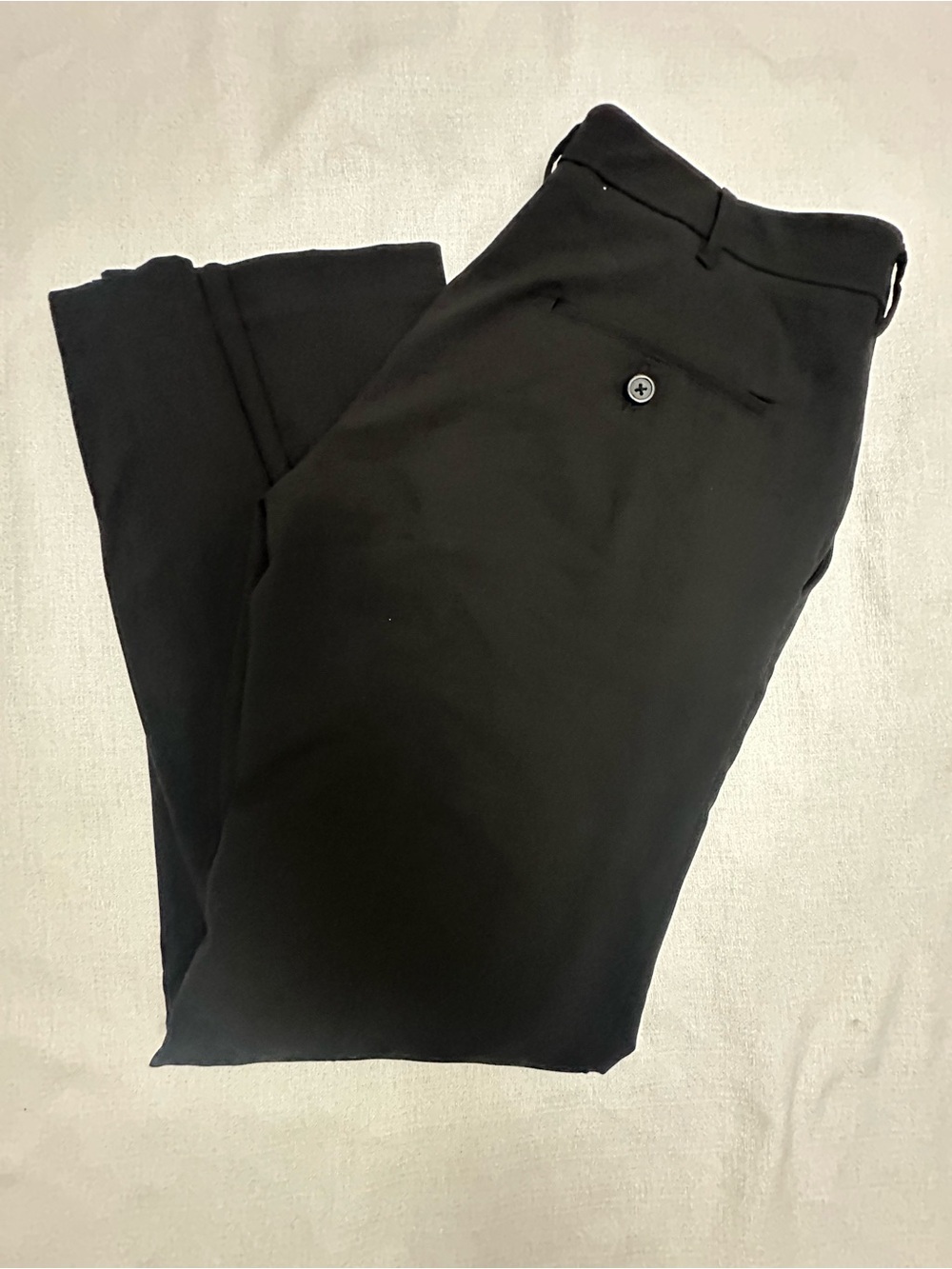 Van Heusen Traveler Even Temp Pants 30x30 – Black Straight‑Fit Dress Slacks